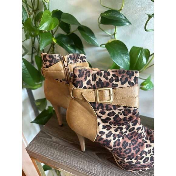 UNsensored Leopard Platform Stiletto Booties – Size 8.5 - Picture 2 of 12